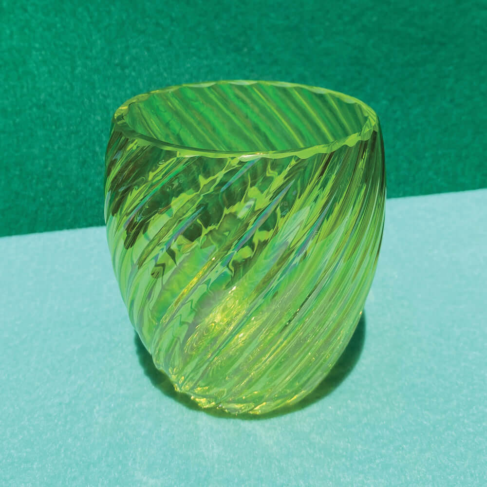 glass eye studio handmade glass august twist birthstone votive