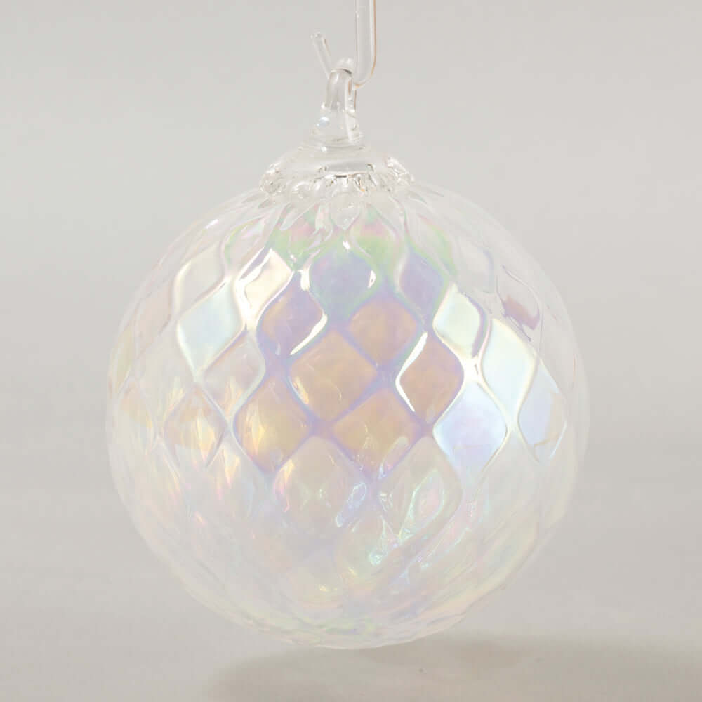 glass eye studio handmade glass june diamond facet birthstone ornament