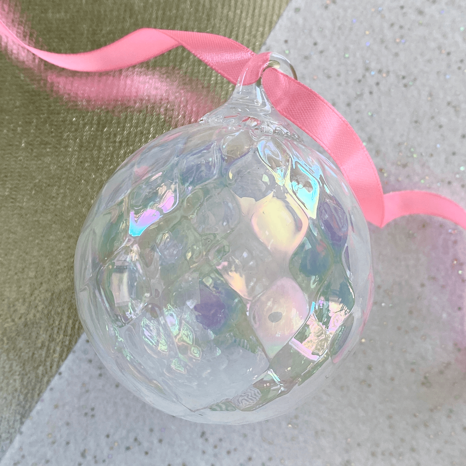 glass eye studio handmade glass june diamond facet birthstone ornament