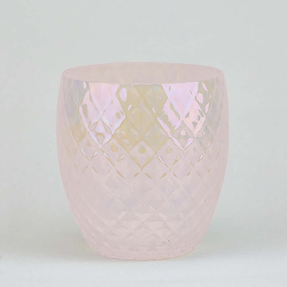 glass eye studio handmade glass october diamond facet birthstone votive