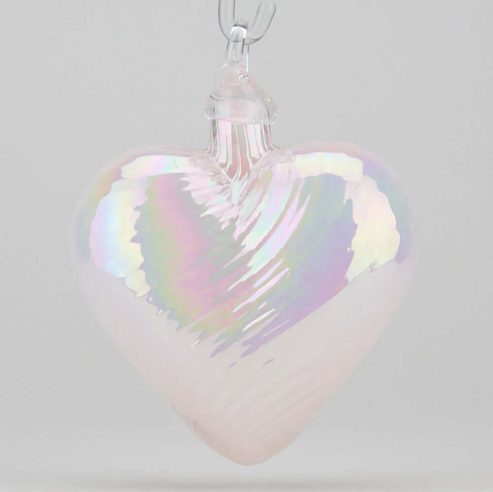 october heart birthstone ornament handmade glass
