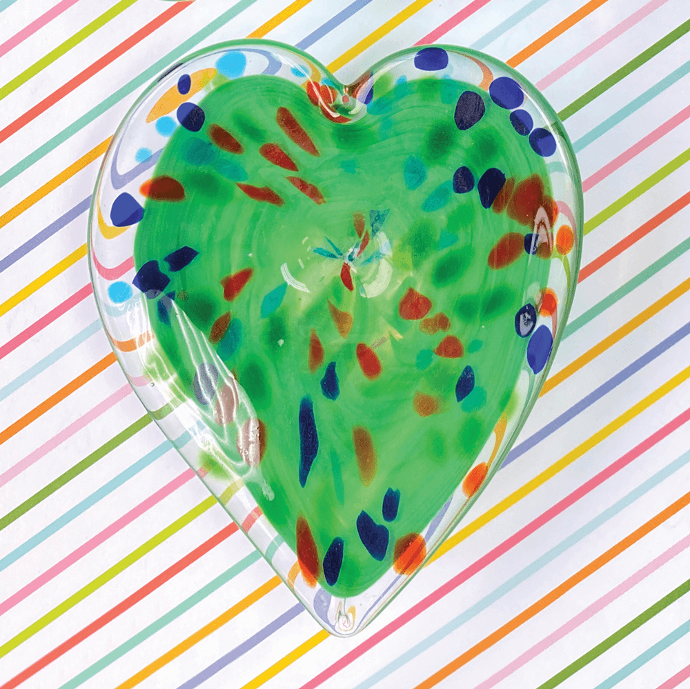 Jade Confetti Heart