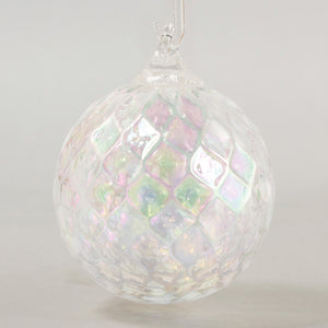 glass eye studio handmade glass april diamond facet birthstone ornament