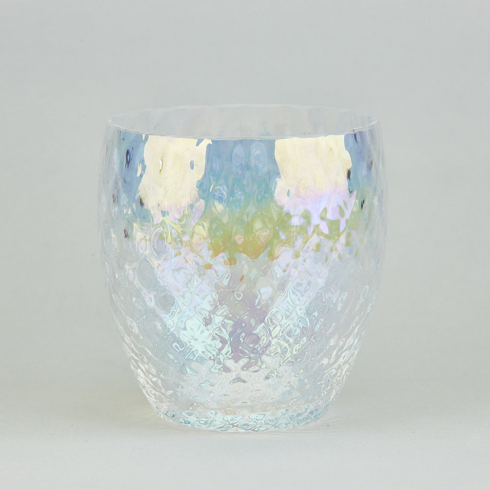 glass eye studio handmade glass april diamond facet birthstone votive