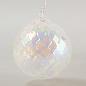 glass eye studio handmade glass june diamond facet birthstone ornament