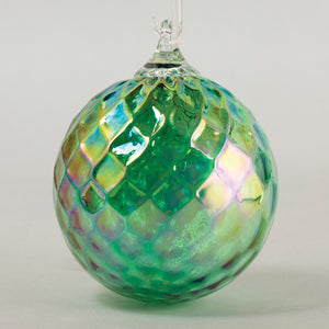glass eye studio handmade glass may diamond facet birthstone ornament